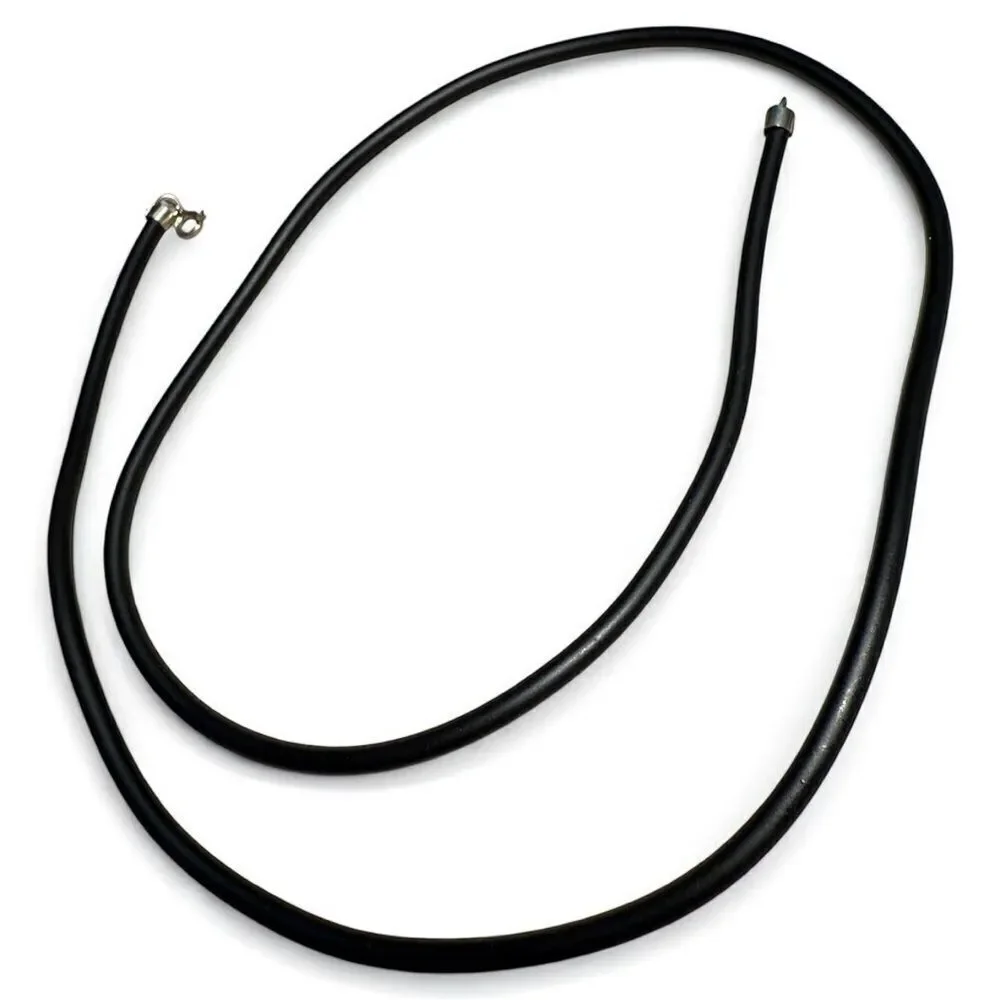 24” Black Cord Necklace - Unisex | 925 Silver Clasp Minimalist Great for Men